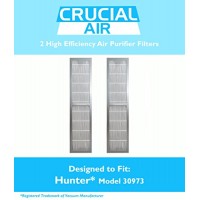 2 Hunter 30973 Air Purifier Filters Fit 30890 & 30895 Models  Designed & Engineered by Crucial Air - B00M8C6UPM